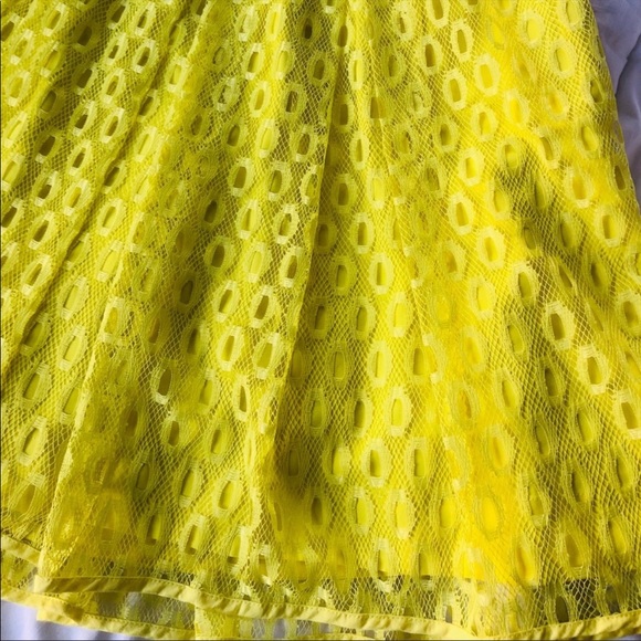Anthropologie Maeve Eyelet A-line Yellow Skirt 6 - Picture 4 of 8